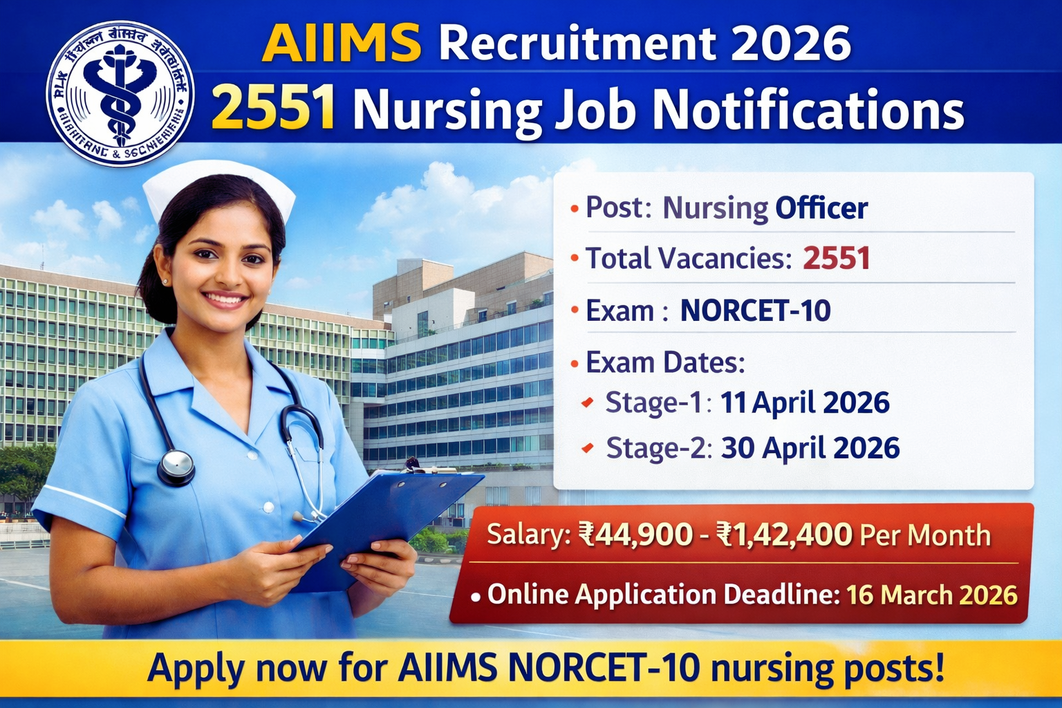 Aiims Nursing Jobs - 2026